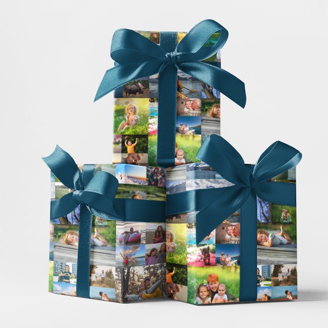 40 Image Photo Collage Wrapping Paper Sheet (40 Image Photo Collage Wrapping Paper Sheets)