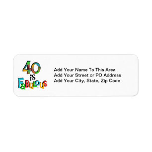 40 is Fabulous Birthday T-shirts and Gifts
