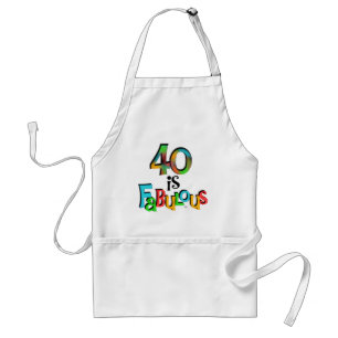 40 is Fabulous Birthday T-shirts and Gifts Standard Apron