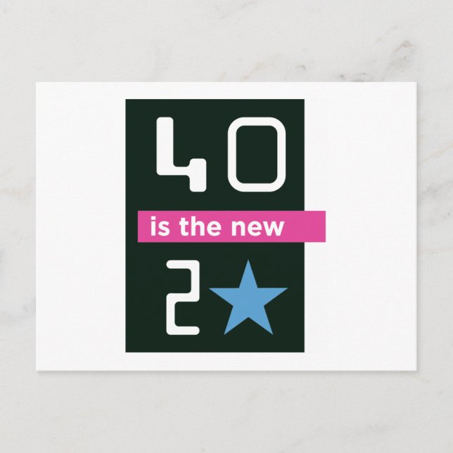 40 is the new 20 postcard (Front)