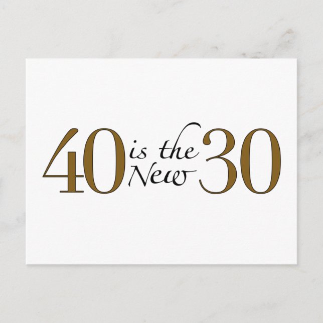 40 is the new 30 postcard (Front)