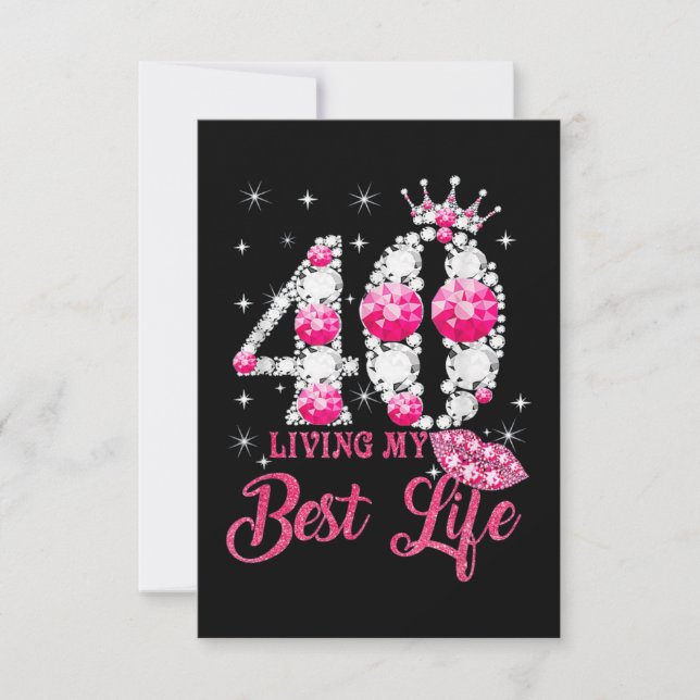 40 Living My Best Life Card (Front)