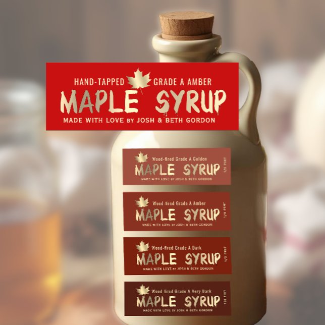 40 MAPLE GRADE LABELS in 4 SYRUP COLORS  (Creator Uploaded)