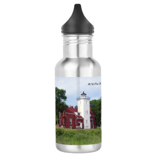 40 Mile Point Lighthouse 2 pict. water bottle