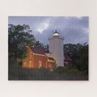 40 Mile Point Lighthouse at dusk
