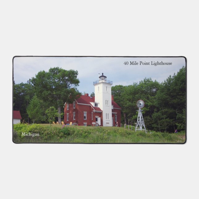 40 Mile Point Lighthouse desk mat (Front)