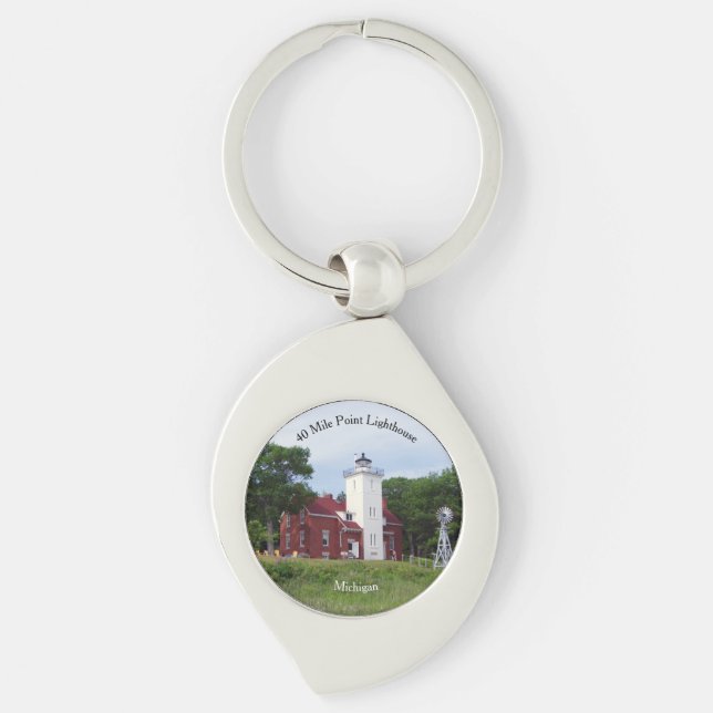 40 Mile Point Lighthouse key Chain (Front)