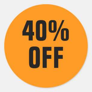 40 Percent Off Stickers Clearance Discount Sale