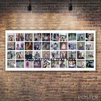 40 Photo Collage - 4 Rows 10 Columns - Black Text