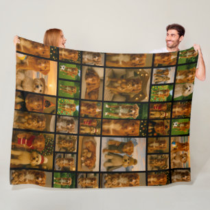 40 Photo Collage Template Personalized Custom Made Fleece Blanket