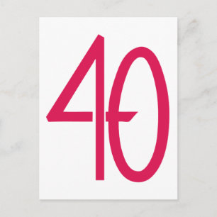 40 Pink Postcard