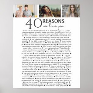 40 reasons why we love you PHOTO poster
