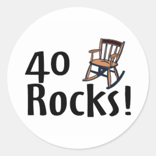 40 Rocks Classic Round Sticker