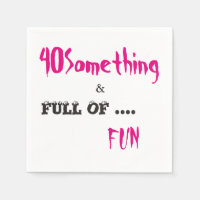 40 Something Celebration Party Paper Napkins