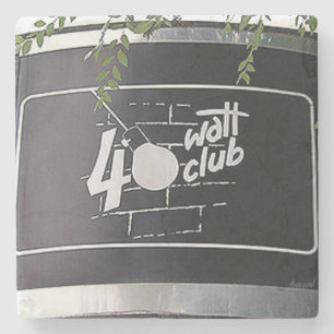 40 Watt Athens,Georgia Marble Stone Coaster. UGA Coaster