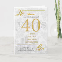 40 Year Employee Anniversary Business Elegance