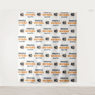 40 Year High School Reunion Step Repeat Backdrop Tapestry