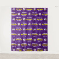 40 Year High School Reunion Step Repeat Backdrop