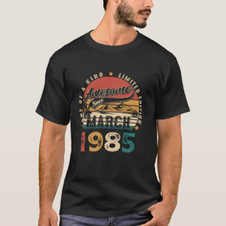 40 Year Old Awesome March 1985 Vintage 40th Birthd T-Shirt
