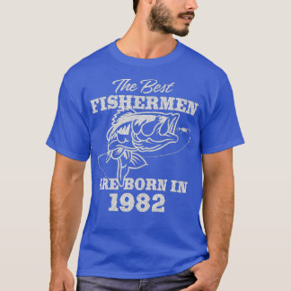 40 Year Old Fisherman_ Fishing 1982 40th Birthday  T-Shirt