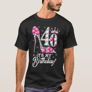 40 Year Old It's My 40th Birthday Pink Diamond Sh T-Shirt