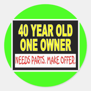 40 Year Old One Owner Needs Parts Make Offer Classic Round Sticker