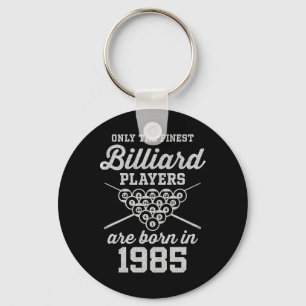 40 Year Old Pool Player 40th Birthday Billiards Key Ring