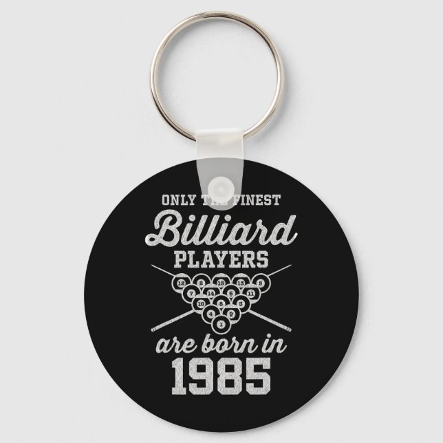 40 Year Old Pool Player 40th Birthday Billiards  Key Ring (Front)