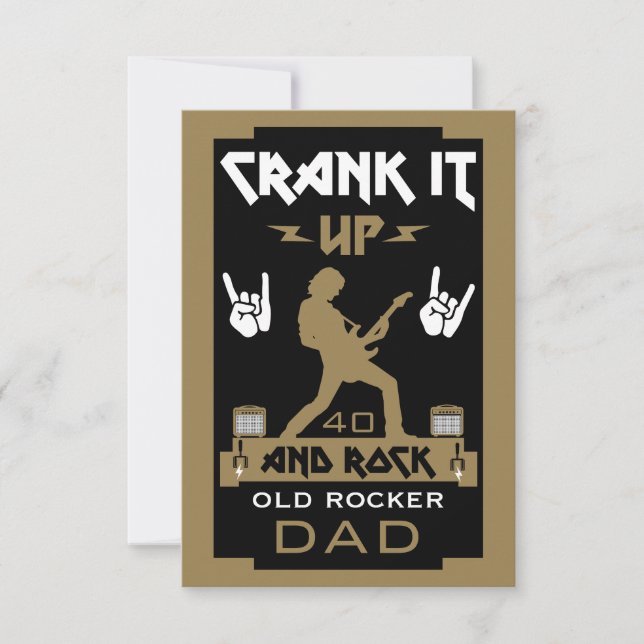 40 Year Old Rockers Birthday Card (Front)
