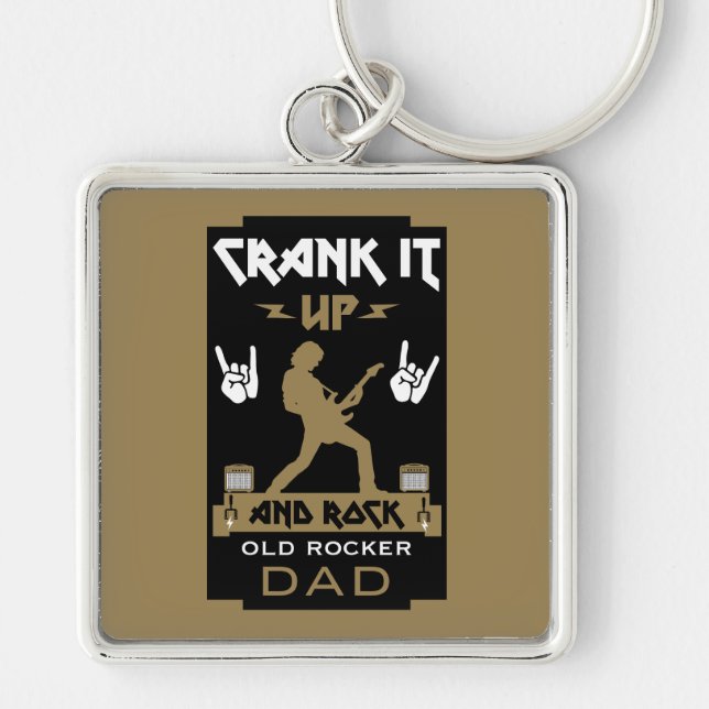 40 Year Old Rockers Birthday Key Ring (Front)