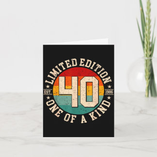 40 year old vintage 1986 limited edition 40th card