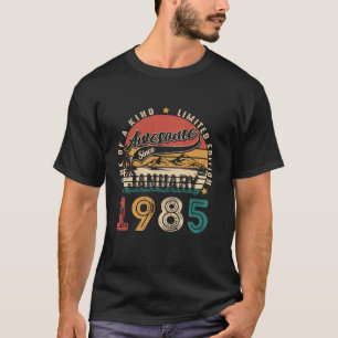 40 Year Old Vintage January 1985 Retro 40th Birthd T-Shirt