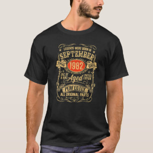 40 Year Old Vintage September 1982 40th Birthday T-Shirt