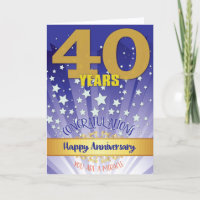 40 Year Recovery Anniversary Bold Numeral