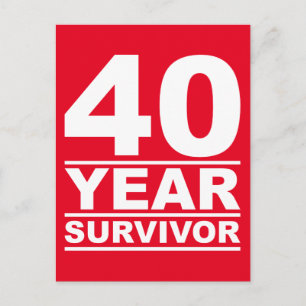 40 year survivor postcard