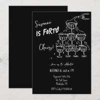 40 yearFs Birthday Champagne tower funky