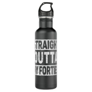 40 Years 1982 Straight Outta My Forties 40th BIRTH 710 Ml Water Bottle