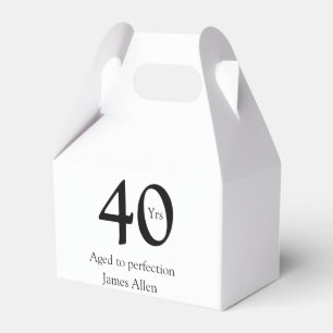 40 years aged to perfection birthday name simple favour box