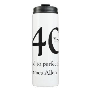 40 years aged to perfection birthday name simple thermal tumbler