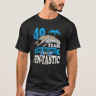 40 Years Fantastic Whale Watcher Birthday T-Shirt