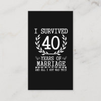 40 Years Husband Wife 40th Wedding Anniversary