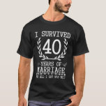 40 Years Husband Wife 40th Wedding Anniversary T-Shirt<br><div class="desc">40 Years Husband Wife 40th Wedding Anniversary</div>