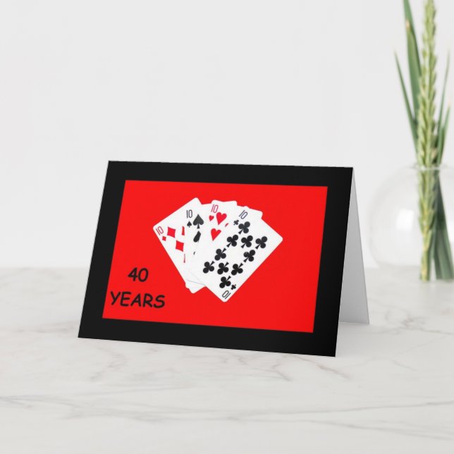 40 Years Is A Big Deal Anniversary Card (Front)