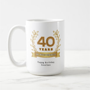 40 years of awesomeness - Customised  Coffee Mug