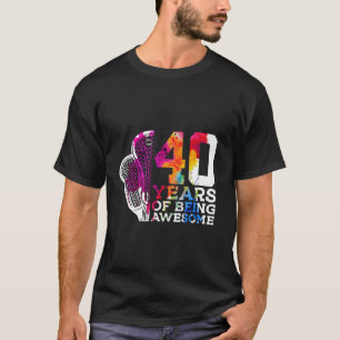 40 YEARS OF BEING AWESOME LACROSSE 40TH BIRTHDAY T-Shirt