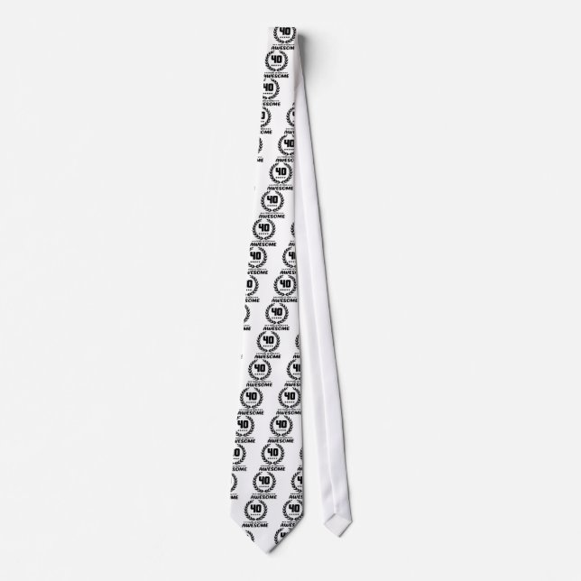 40 Years of being Awesome Tie (Front)