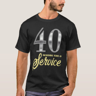40 Years Of Service 40th Employee Anniversary Appr T-Shirt