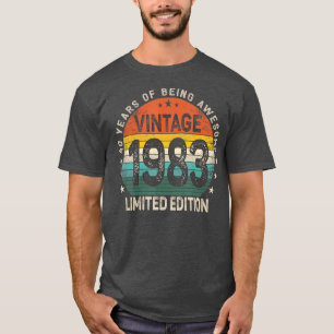 40 Years Old 1983 Vintage 40th Birthday Men Women  T-Shirt