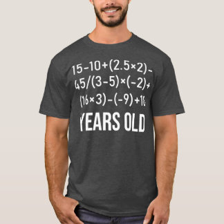 40 Years Old Algebra Funny Equation 40th Birthday T-Shirt