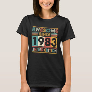 40 Years Old Awesome Since 1983 40th Birthday Made T-Shirt